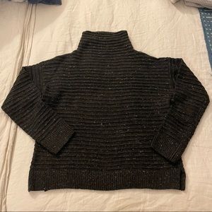 Madewell dark grey mockneck sweater